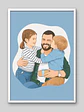 Cuadro Ilustración Personalizada Digital para Papá - Miniatura 4