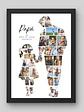 Cuadro Mosaico Personalizado Silueta Papá Lugar Favorito - Miniatura 1