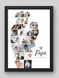 Cuadro Mosaico Personalizado Silueta de Papá y Bebé - Miniatura 1