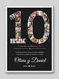 Cuadro Collage Personalizado 10 Años Aniversario  - Miniatura 2