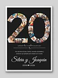 Cuadro Collage Personalizado 20 Años Aniversario - Miniatura 2
