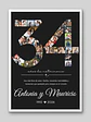 Cuadro Collage Personalizado 34 Años Aniversario - Miniatura 2