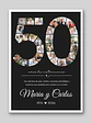 Cuadro Collage Personalizado 50 Años Aniversario  - Miniatura 2