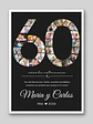 Cuadro Collage Personalizado 60 Años Aniversario  - Miniatura 2