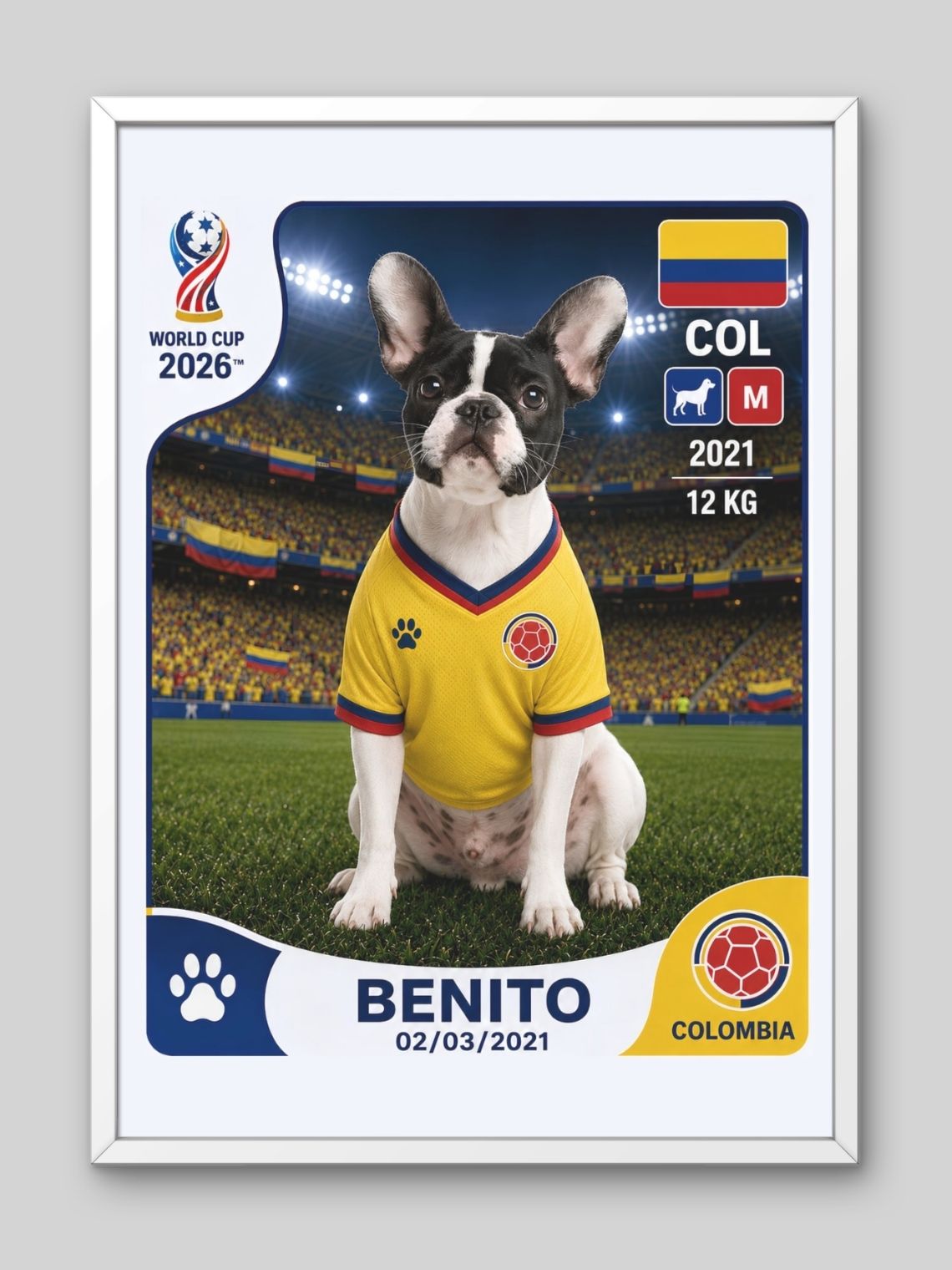 Cuadro Personalizado Lámina Mascota Mundialera 2026 2