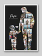 Cuadro Mosaico Personalizado Silueta Padre e Hijo - Miniatura 2