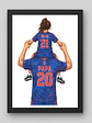 Cuadro Ilustración Personalizada Familia Futbolera  - Miniatura 1