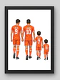 Cuadro Ilustración Personalizada Familia Futbolera  - Miniatura 3