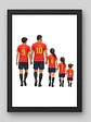 Cuadro Ilustración Personalizada Familia Futbolera  - Miniatura 8