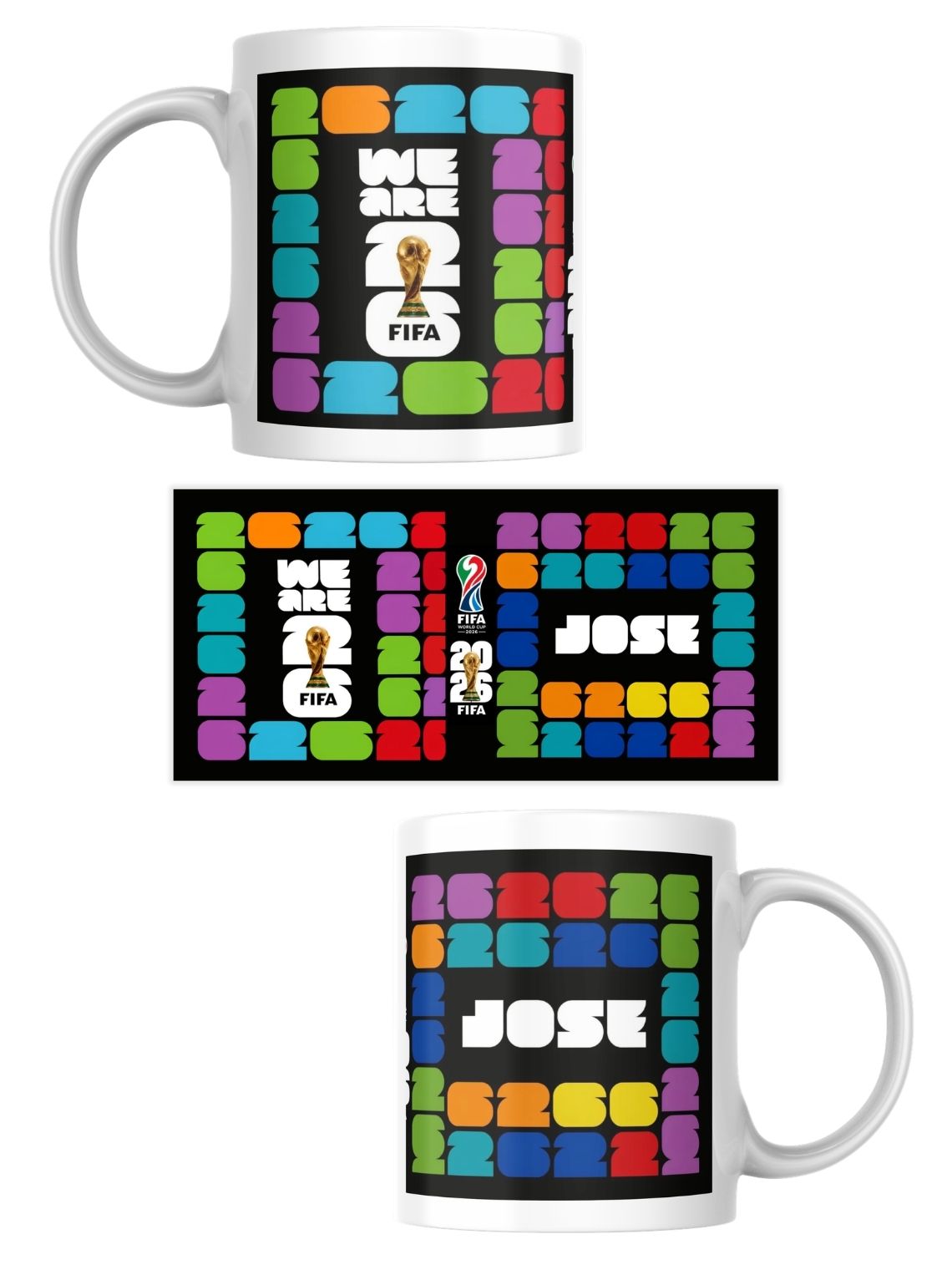 Tazón Mundialero Diseño Oficial 26- PERSONALIZALO CON TU NOMBRE 1