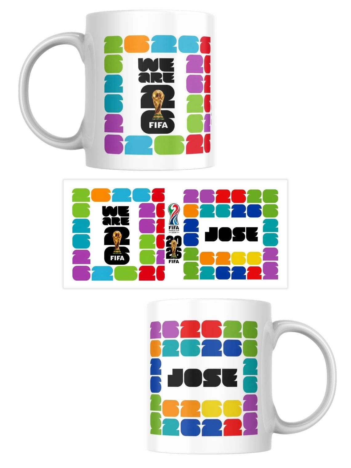 Tazón Mundialero Diseño Oficial 26- PERSONALIZALO CON TU NOMBRE 2