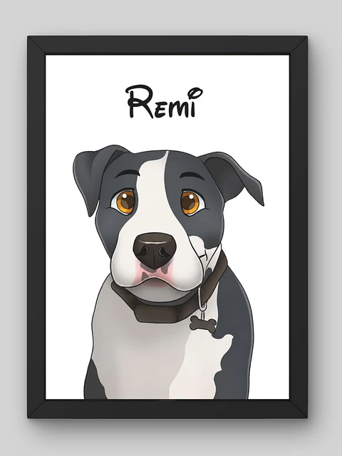 Cuadro Retrato Personalizado Mascotas Estilo Película Disney
