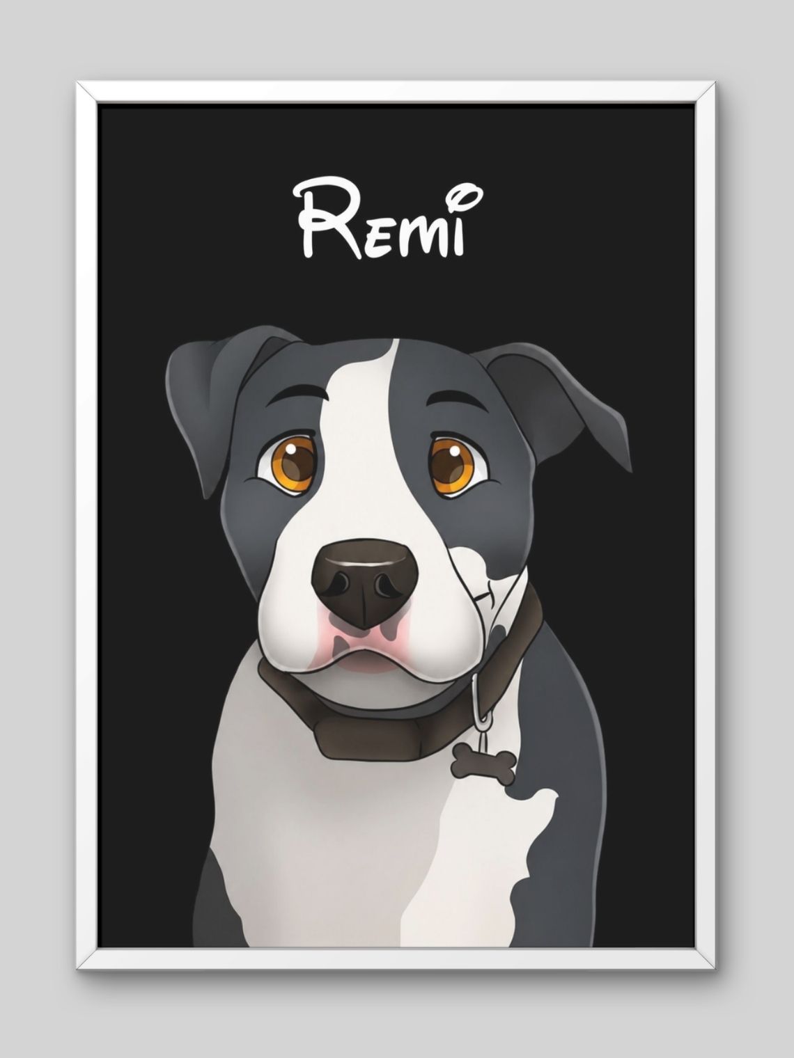 Cuadro Retrato Personalizado Mascotas Estilo Película Disney 4