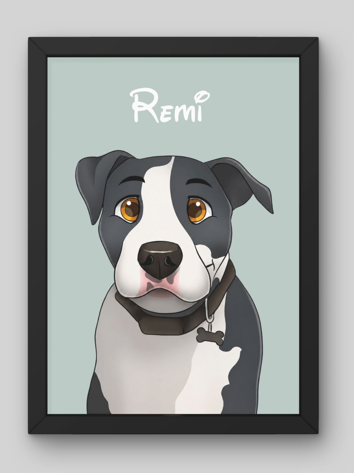 Cuadro Retrato Personalizado Mascotas Estilo Película Disney 5