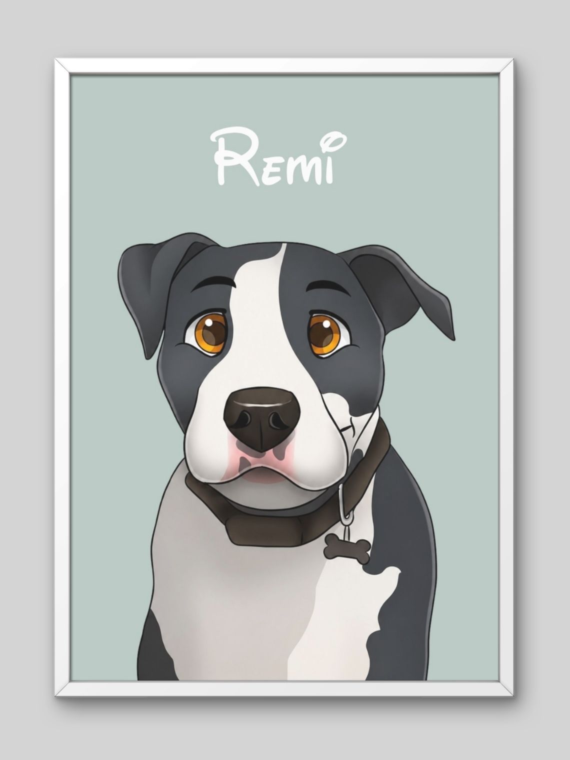 Cuadro Retrato Personalizado Mascotas Estilo Película Disney 6