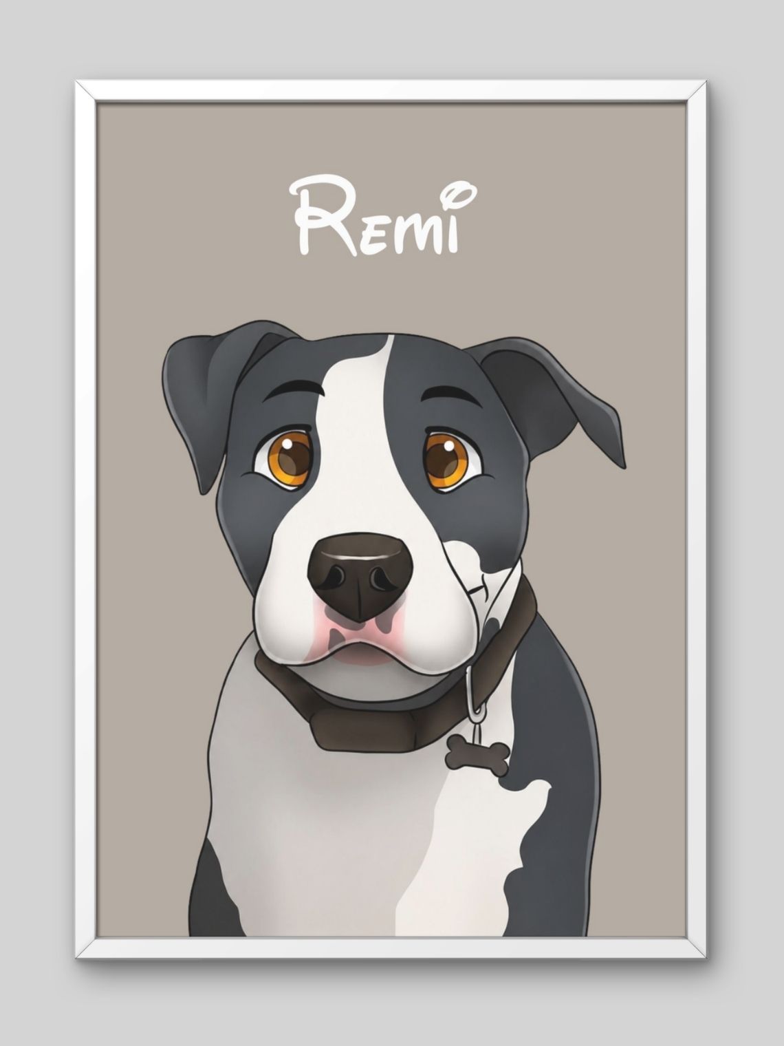 Cuadro Retrato Personalizado Mascotas Estilo Película Disney 8