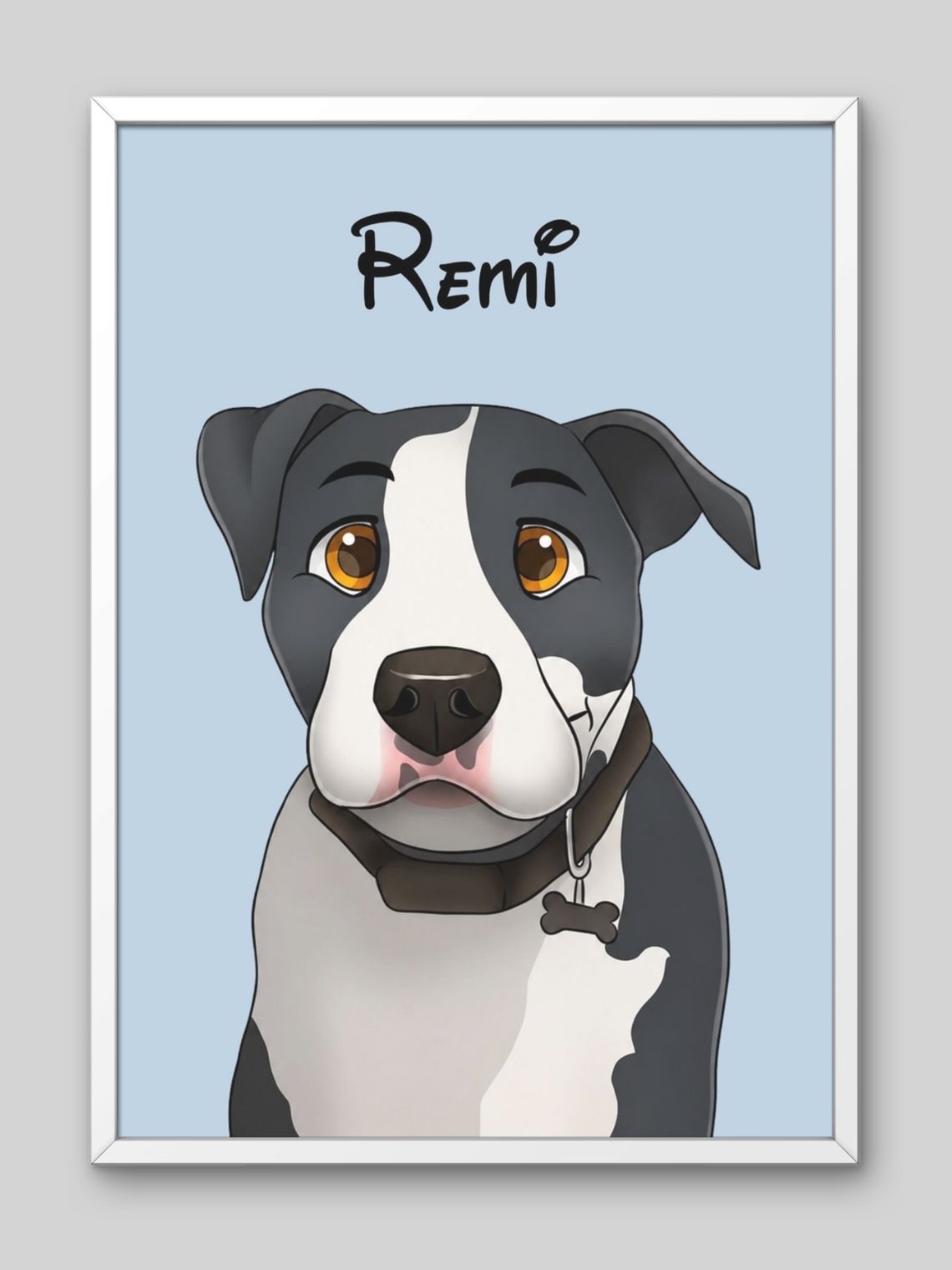 Cuadro Retrato Personalizado Mascotas Estilo Película Disney 10