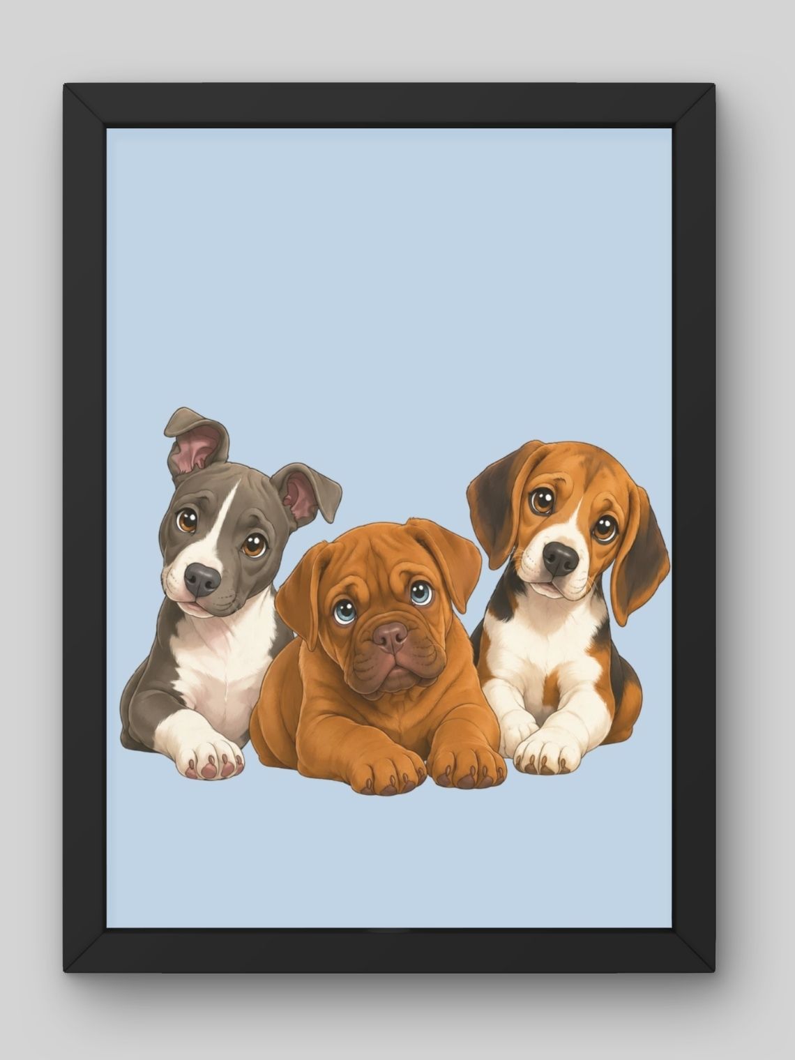 Cuadro Retrato Personalizado Mascotas Estilo Película Disney 25