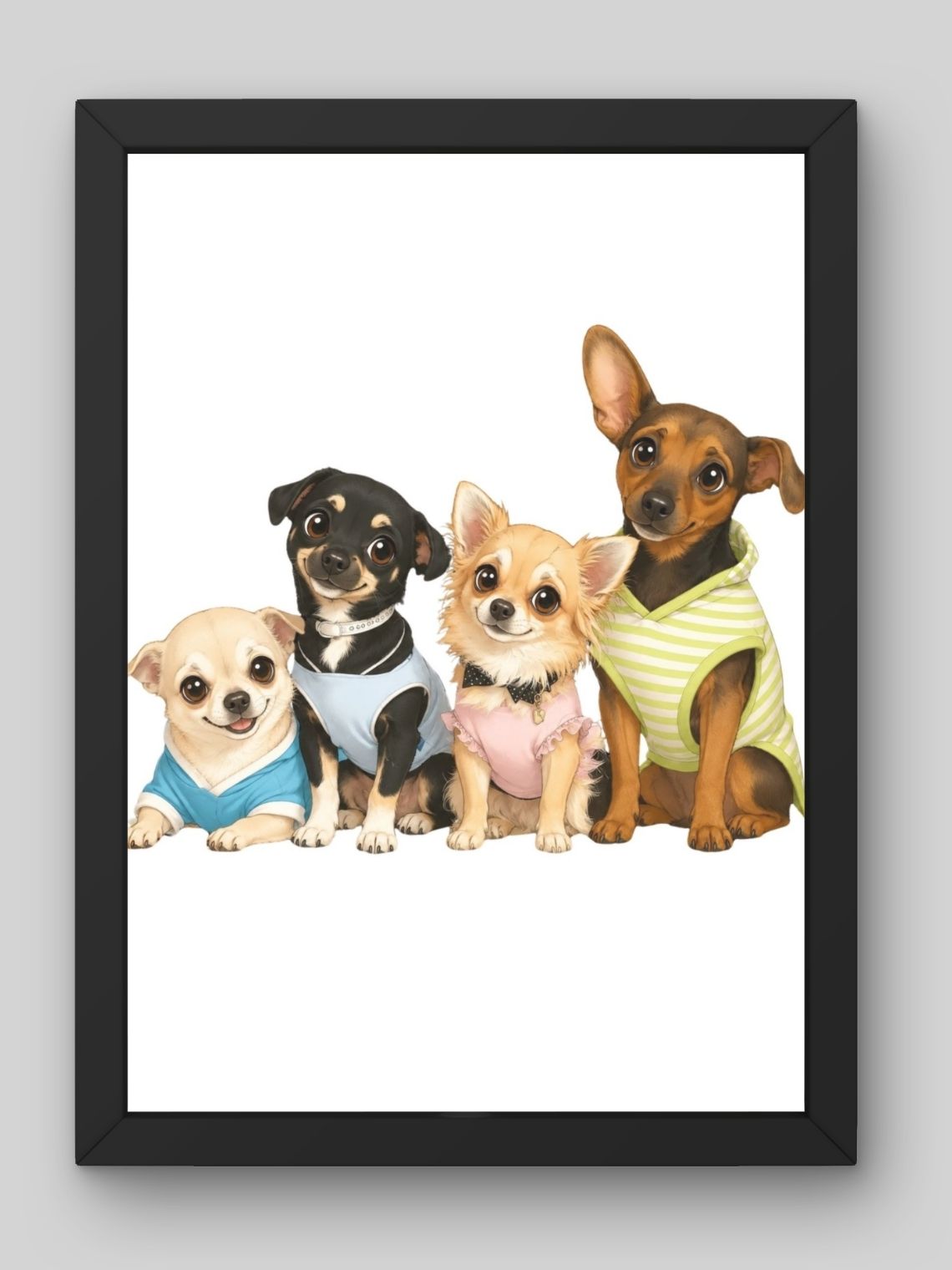 Cuadro Retrato Personalizado Mascotas Estilo Película Disney 27