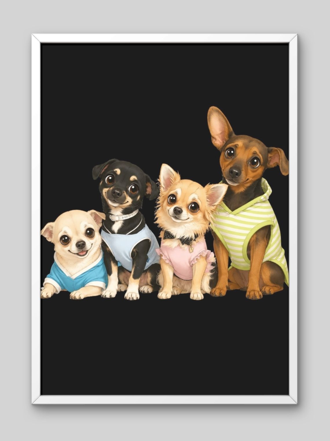 Cuadro Retrato Personalizado Mascotas Estilo Película Disney 28