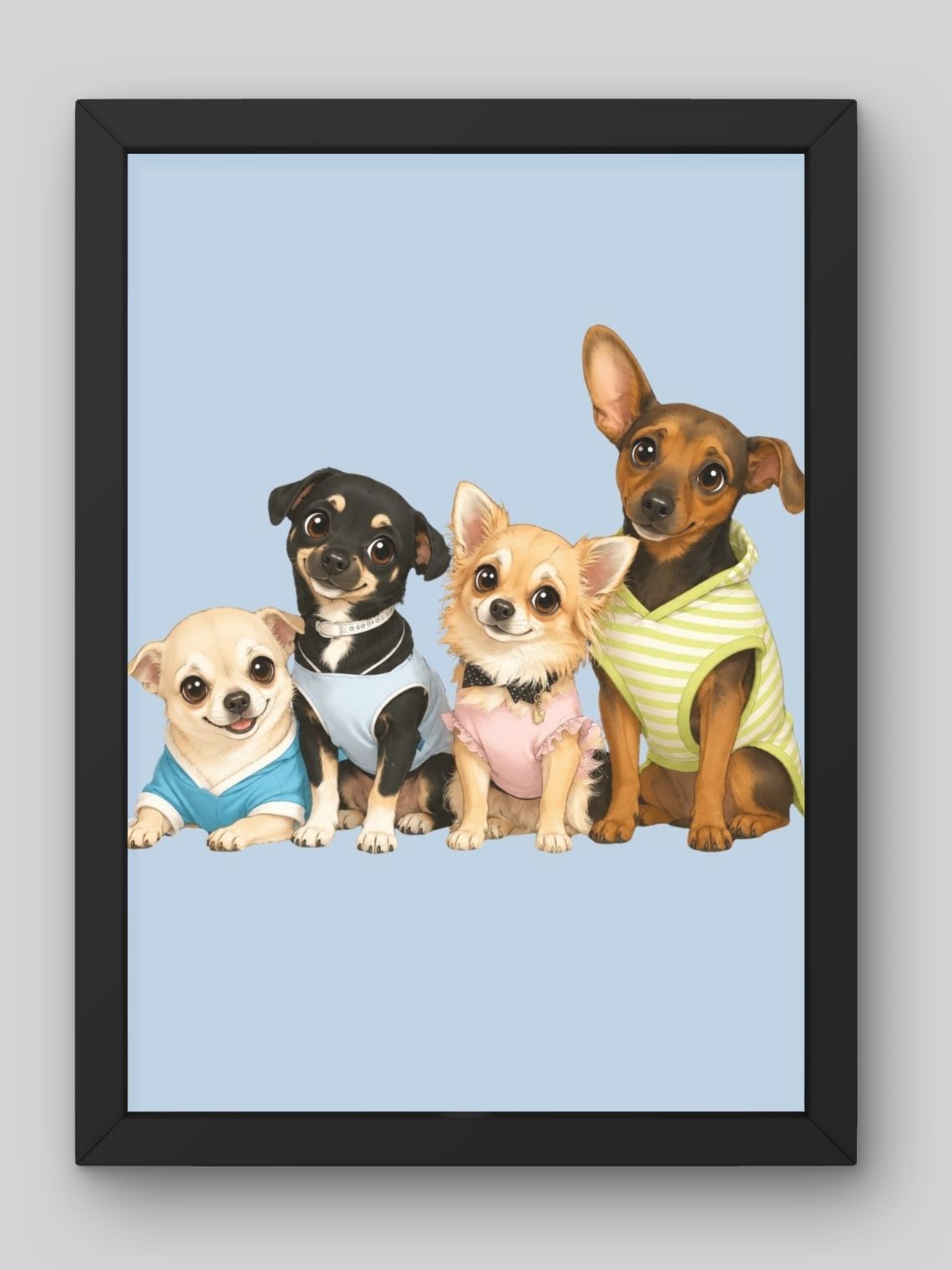 Cuadro Retrato Personalizado Mascotas Estilo Película Disney 31