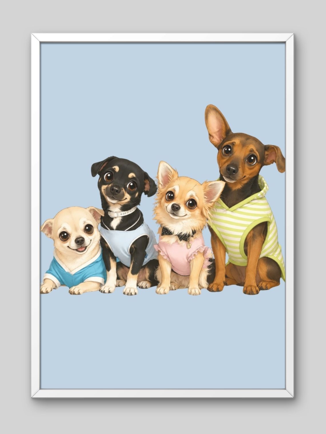 Cuadro Retrato Personalizado Mascotas Estilo Película Disney 32