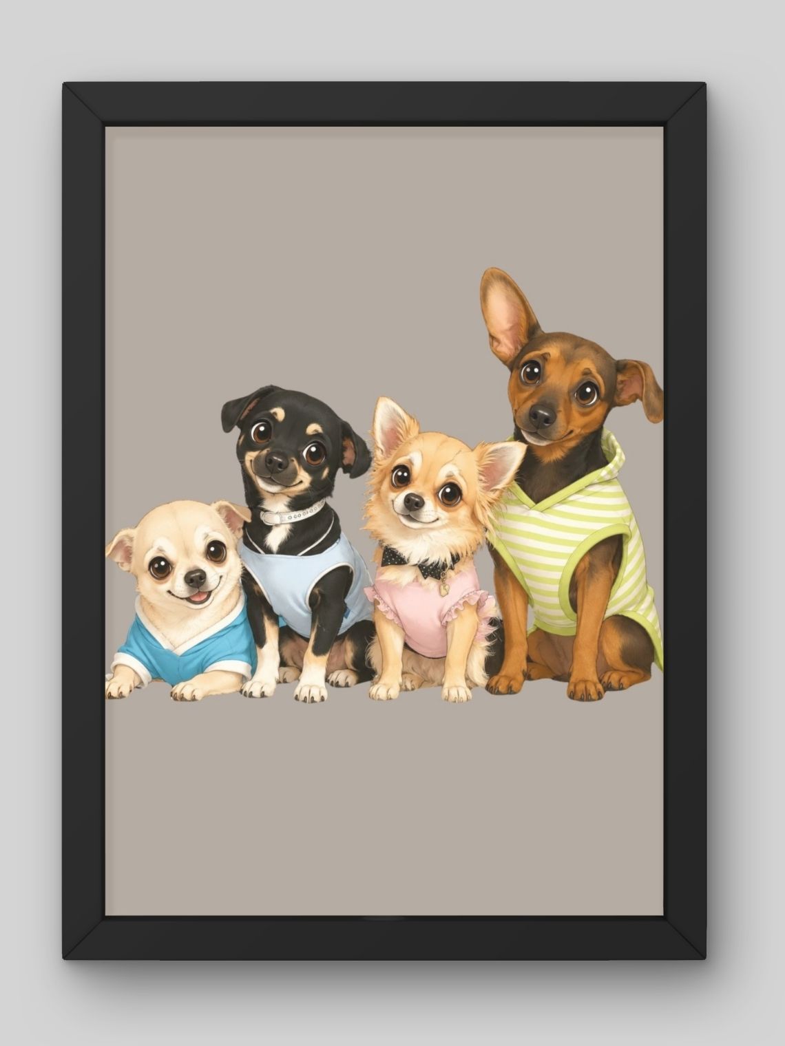 Cuadro Retrato Personalizado Mascotas Estilo Película Disney 33