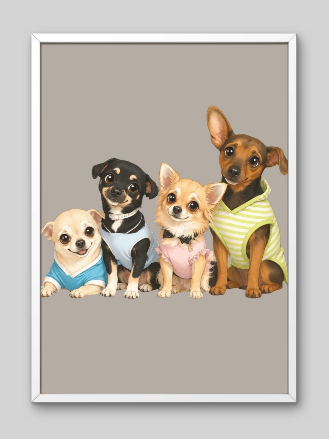 Cuadro Retrato Personalizado Mascotas Estilo Película Disney 34
