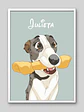 Cuadro Retrato Personalizado Mascotas Estilo Película Disney - Miniatura 2