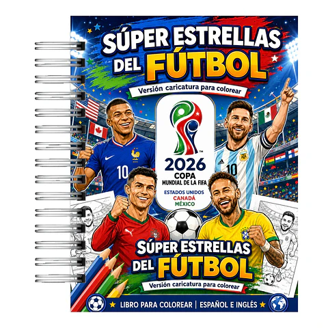 Libro para Colorear Superestrellas del Fútbol