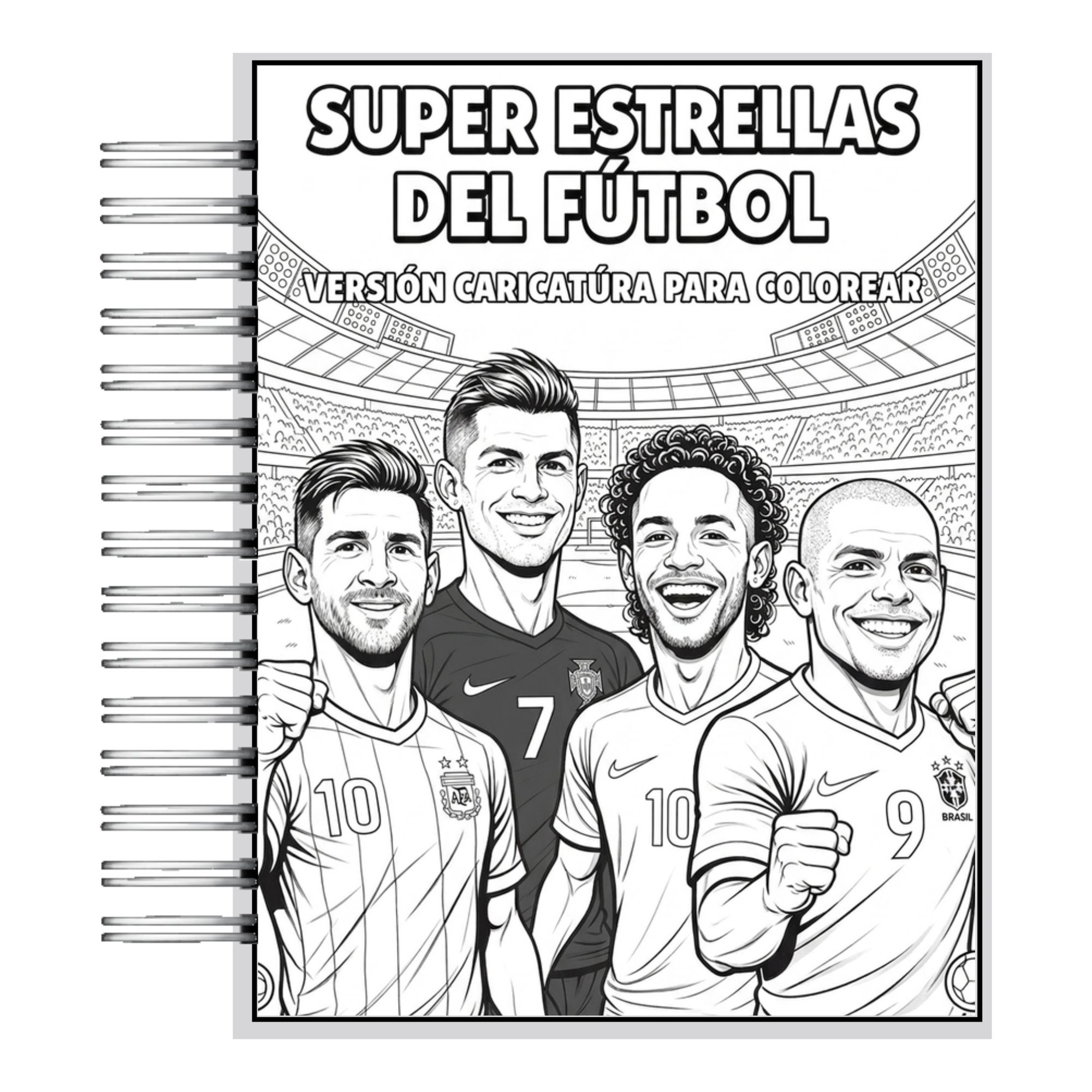 Libro para Colorear Superestrellas del Fútbol 2