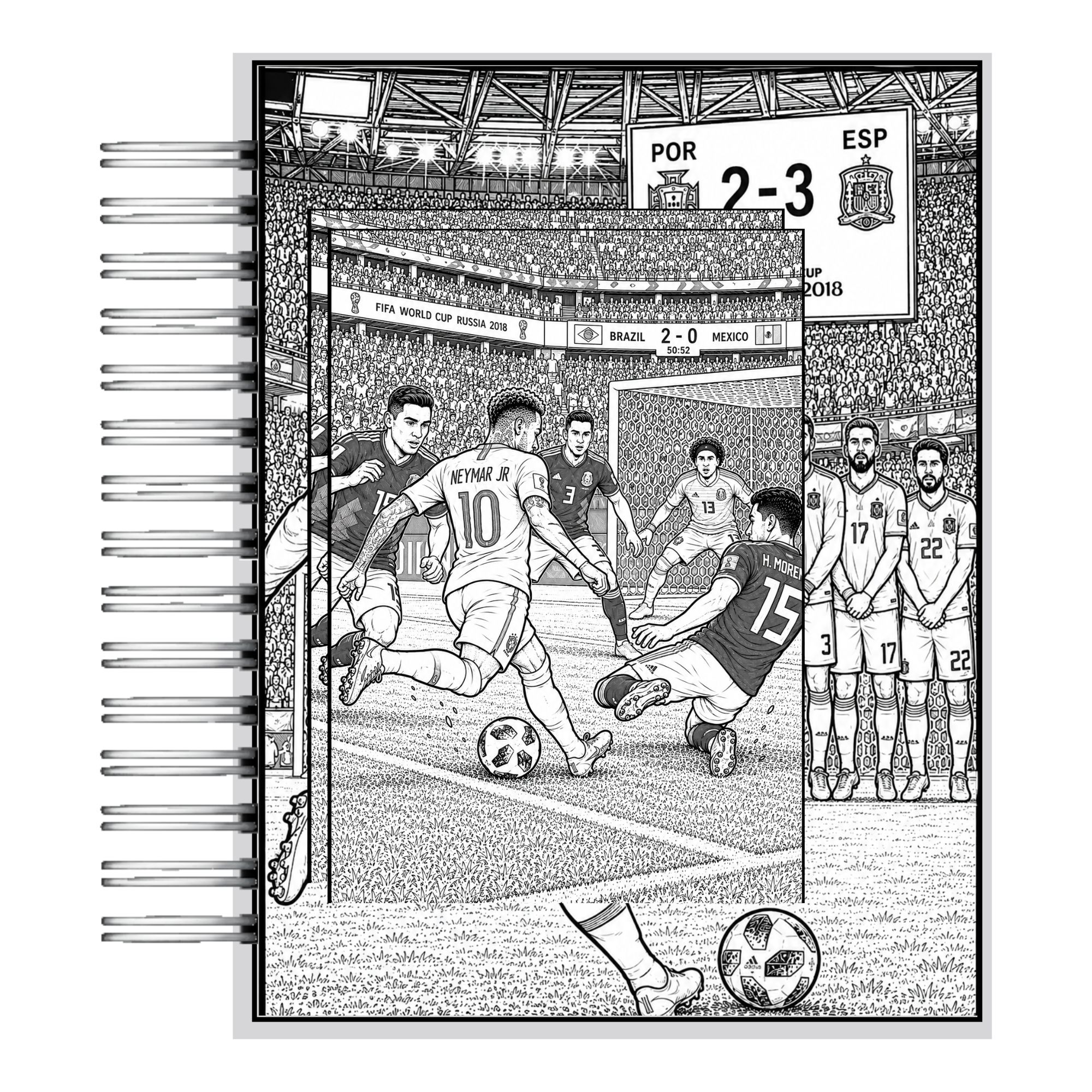 Libro para Colorear Superestrellas del Fútbol 5