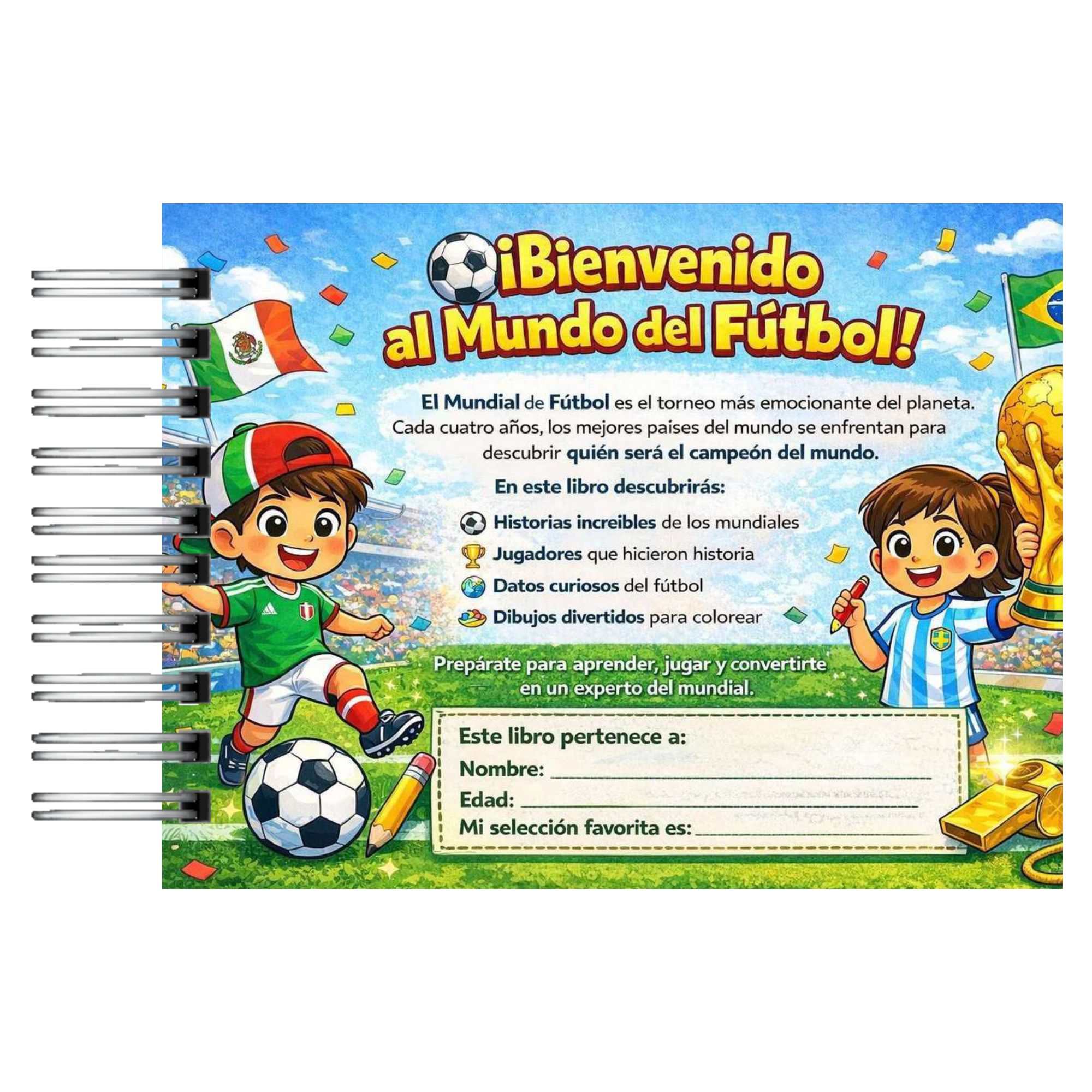 Libro para Colorear Historia de los Mundiales de Fútbol 2