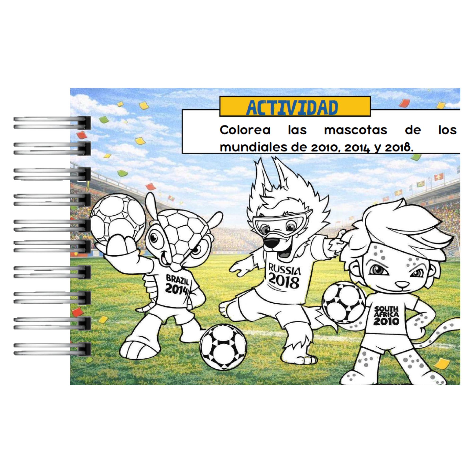 Libro para Colorear Historia de los Mundiales de Fútbol 4