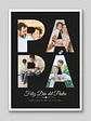Cuadro Retrato Personalizado Papá con Collage de Fotos - Miniatura 2