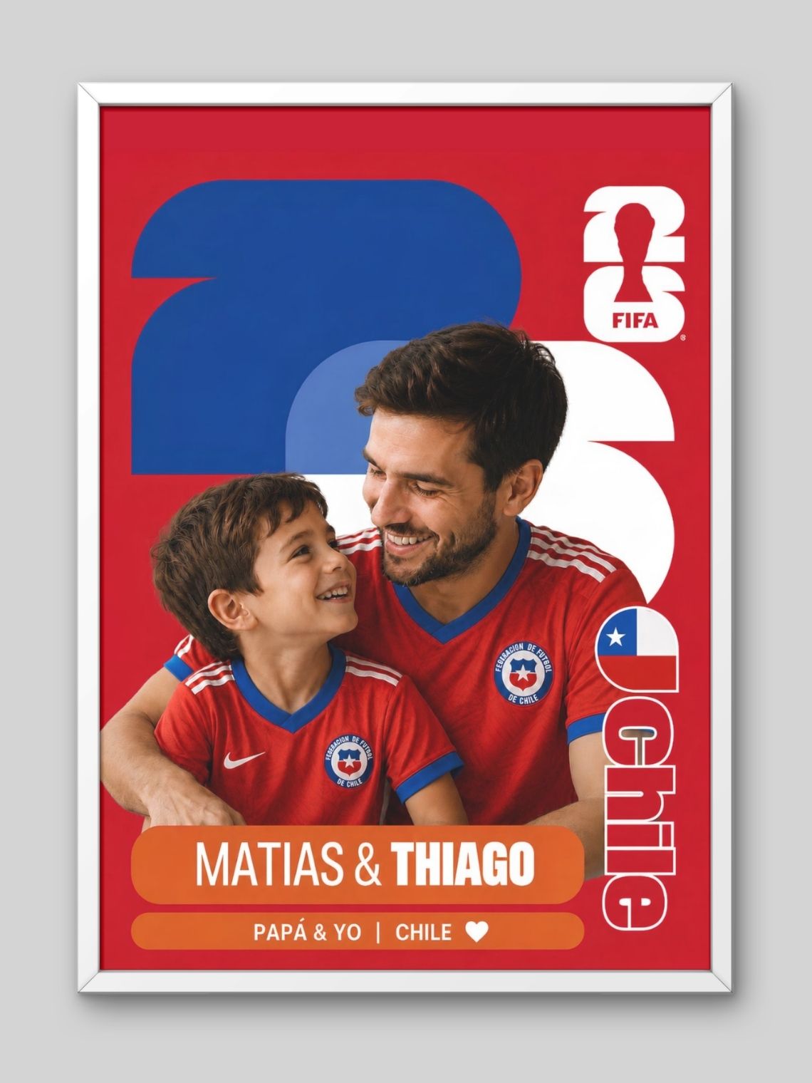 Cuadro Personalizado Papá Mundialista 2026 - Hasta 5 Personas 5