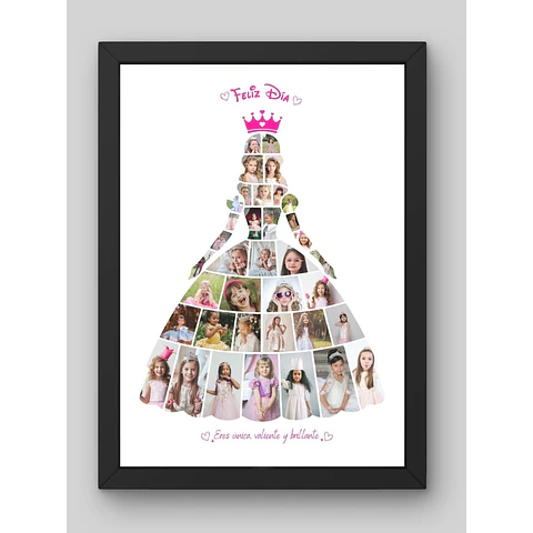 Cuadro Personalizado Princesa Mágica con Collage de Fotos
