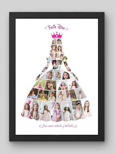 Cuadro Personalizado Princesa Mágica con Collage de Fotos