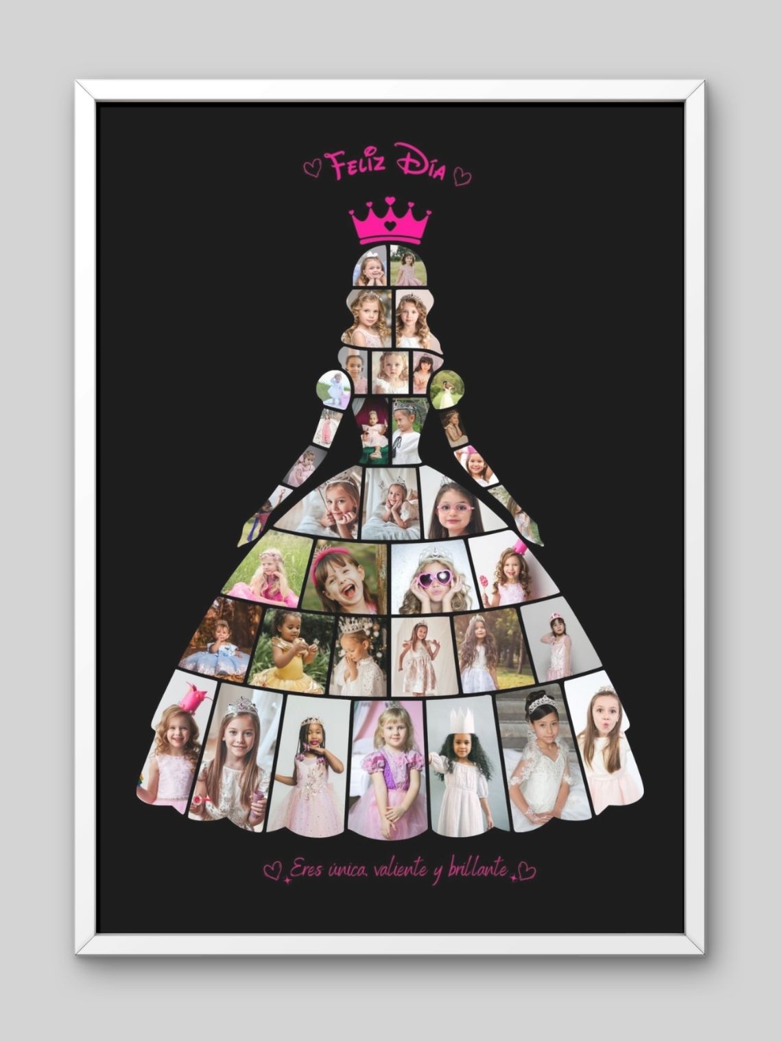 Cuadro Personalizado Princesa Mágica con Collage de Fotos 2