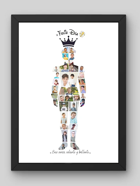 Cuadro Personalizado Príncipe Mágico con Collage de Fotos