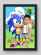 Cuadro Ilustración Personalizada Mi Amigo Sonic - Miniatura 1