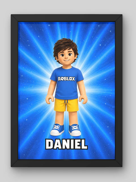 Cuadro Ilustración Personalizada Mi Avatar Roblox - Edición Niño
