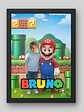 🖼️ Cuadro Ilustración Personalizada Mi Amigo Mario - Miniatura 1
