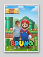 🖼️ Cuadro Ilustración Personalizada Mi Amigo Mario - Miniatura 2