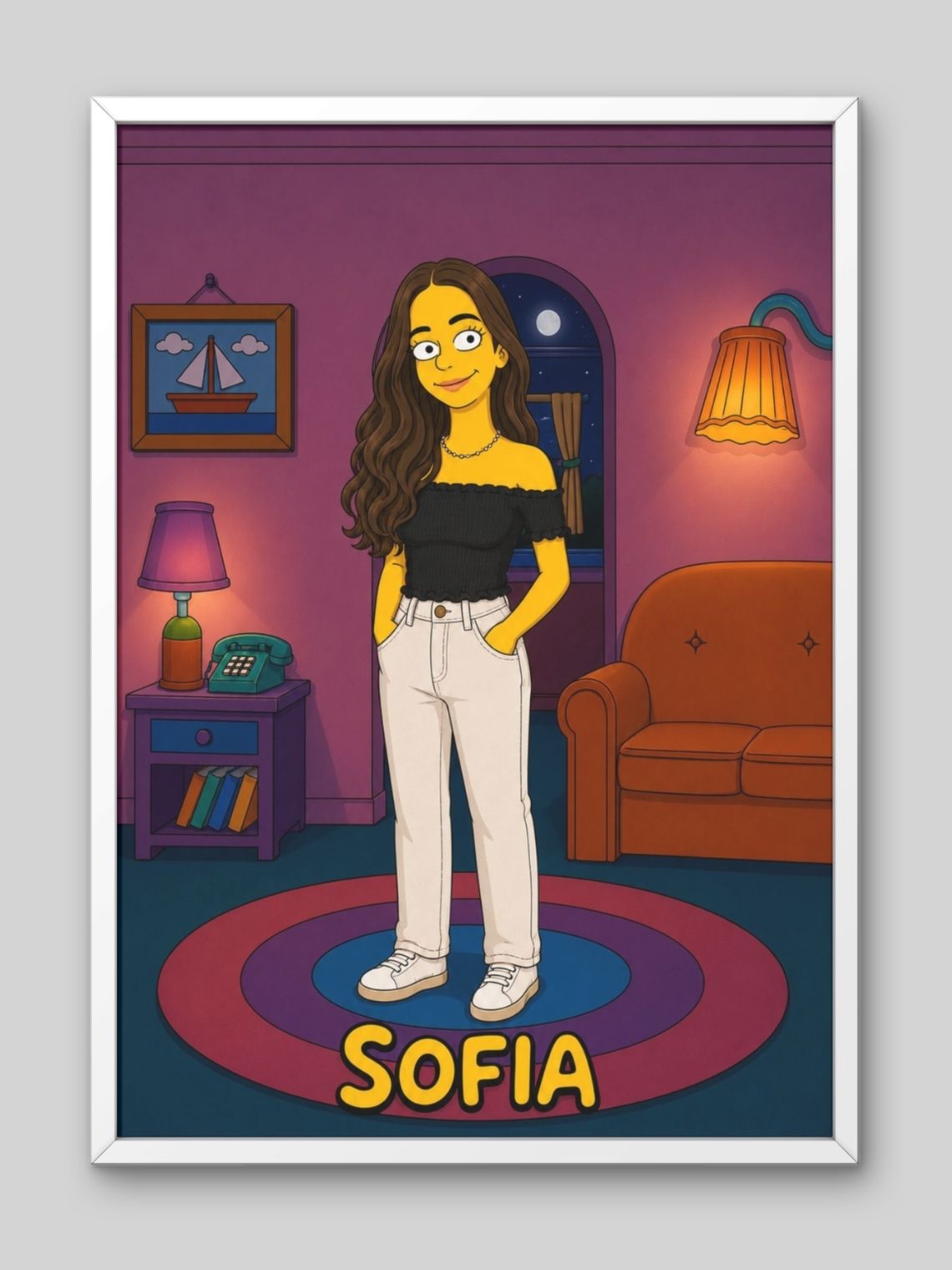 Cuadro Ilustración Personalizada Chica Simpson 2