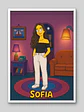 Cuadro Ilustración Personalizada Chica Simpson - Miniatura 2