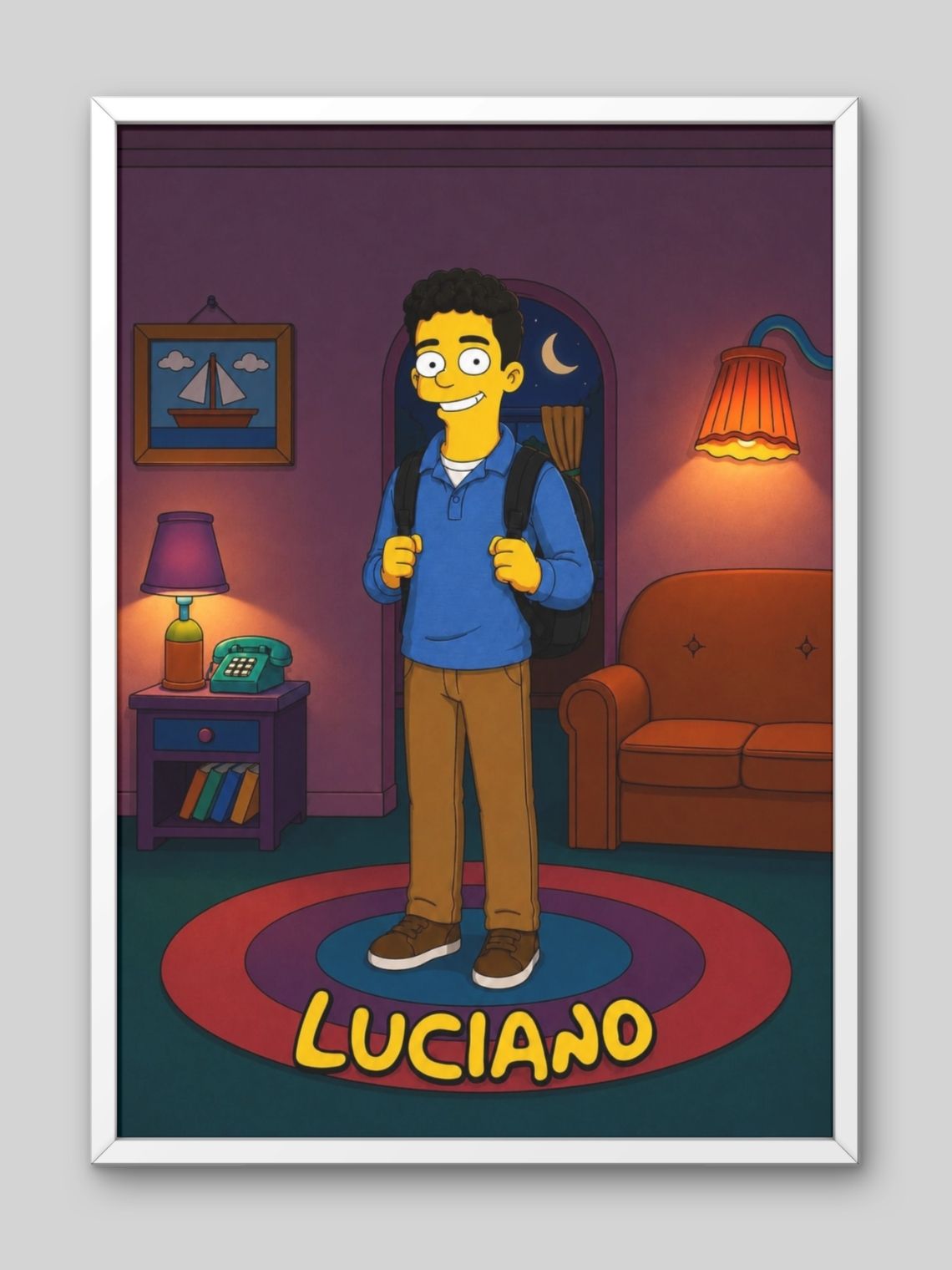 Cuadro Ilustración Personalizada Chico Simpson 2
