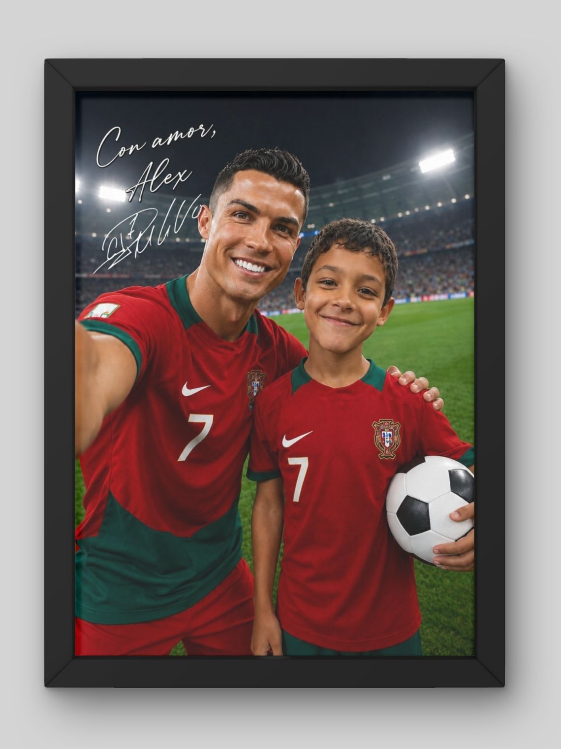Cuadro Personalizado Mi Selfie con Cristiano Ronaldo 1
