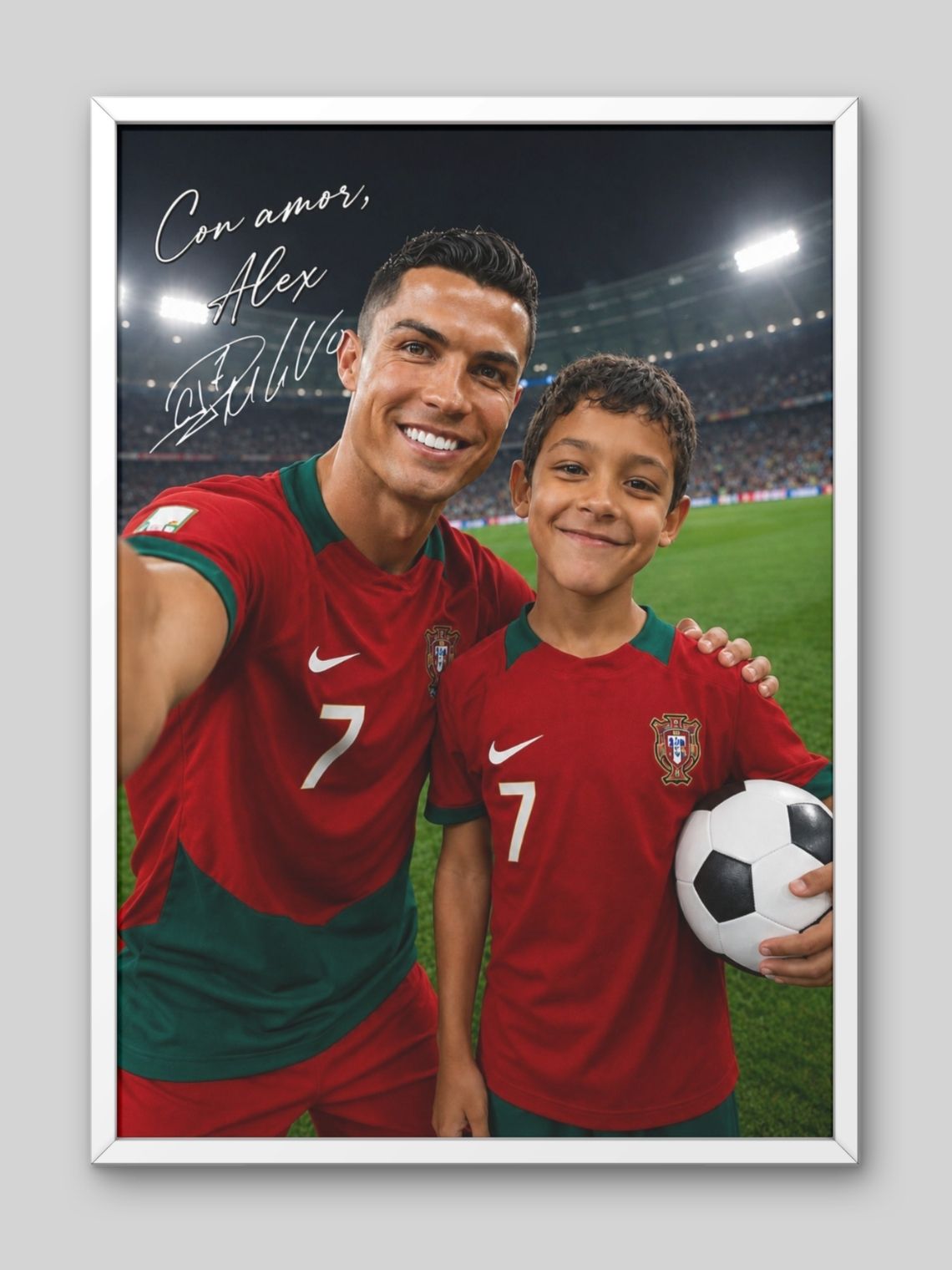 Cuadro Personalizado Mi Selfie con Cristiano Ronaldo 3