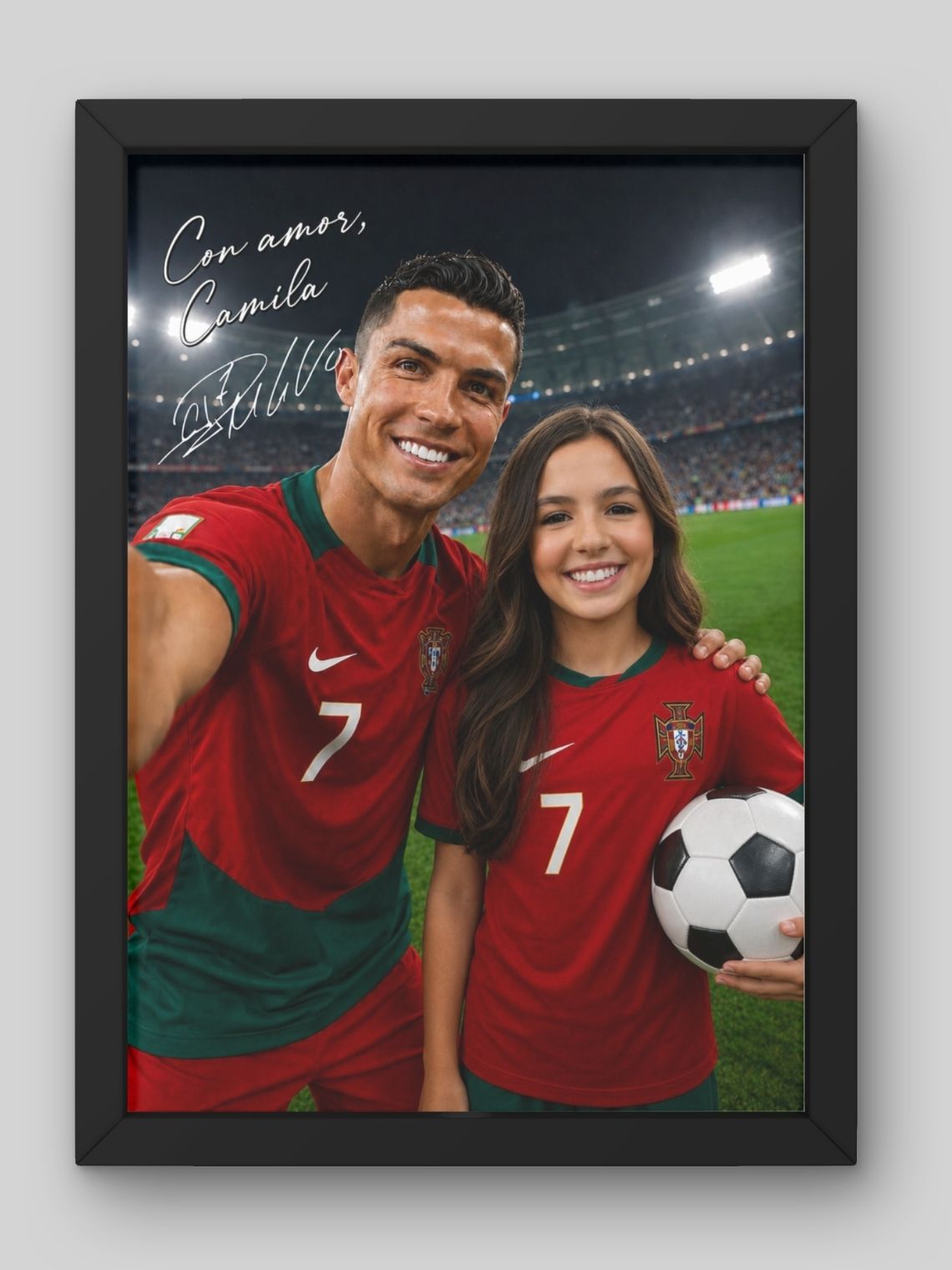 Cuadro Personalizado Mi Selfie con Cristiano Ronaldo 2